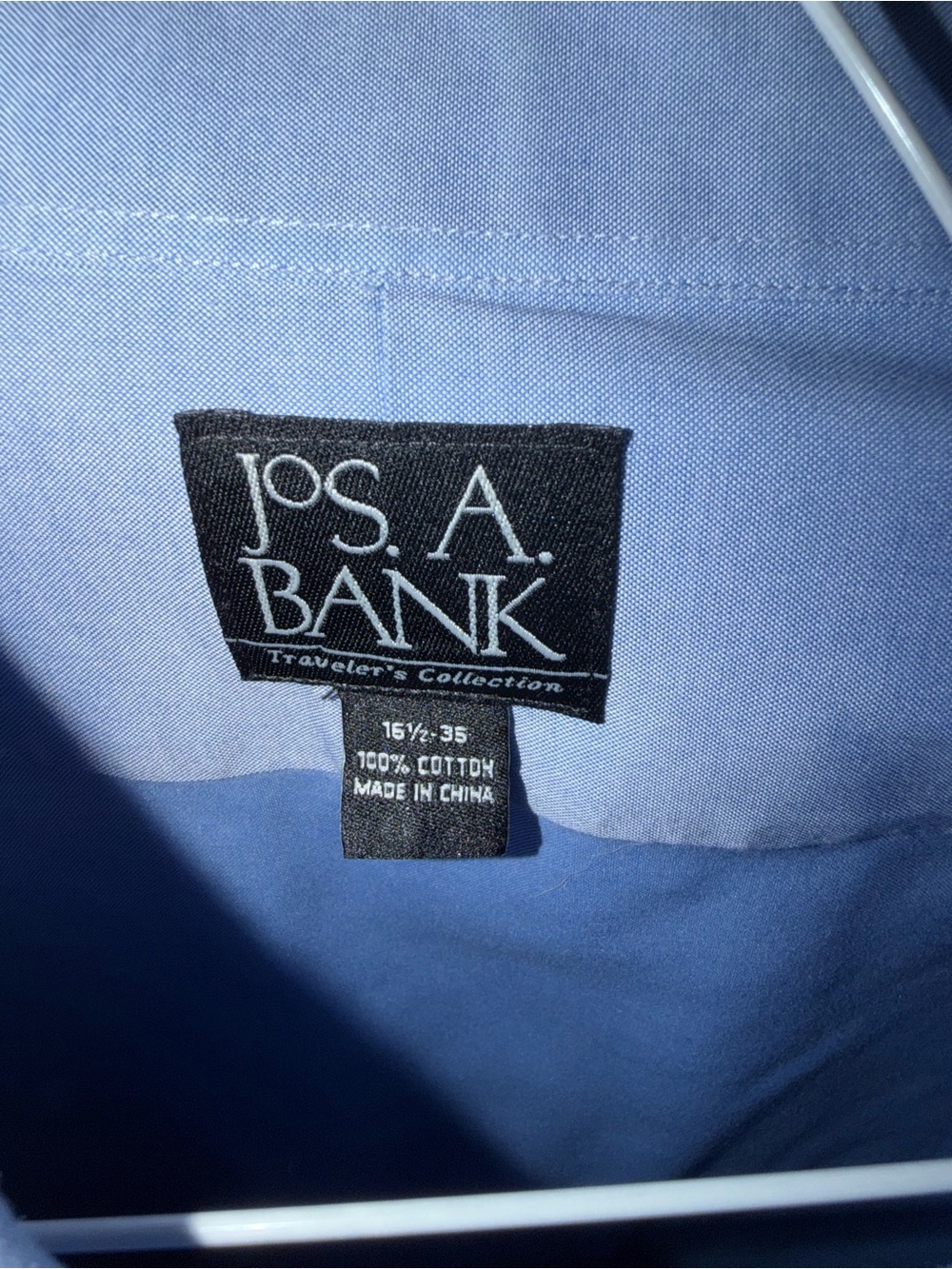 Jos. A. Bank Medium Blue Cotton Dress Shirt
